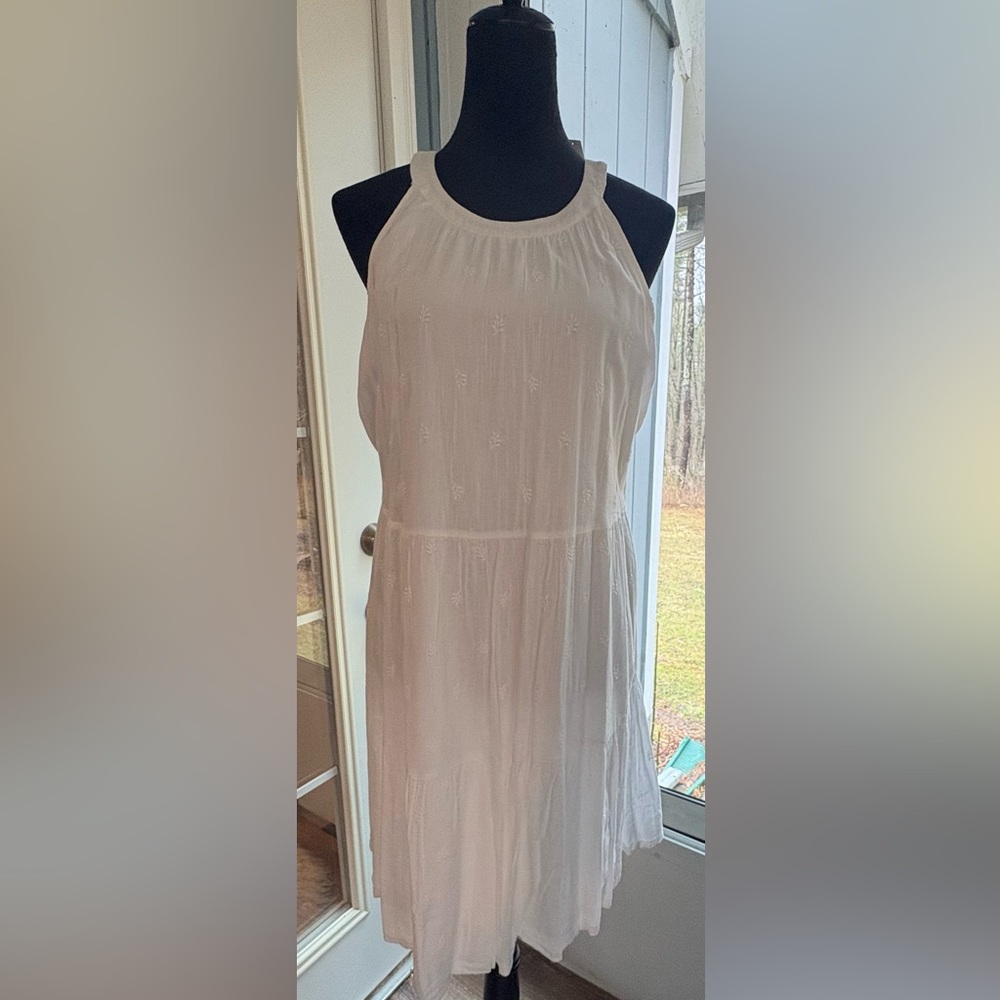 Old Navy White Embroidered Dress